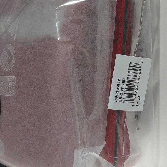 Michael Kors Emilia Small Pebbled Leather Satchel, Bright Red - Picture 3 of 3